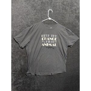 BustedTees Keep The Change Ya Filthy Animal Shirt Mens 2XL Gray Home Alone Movie
